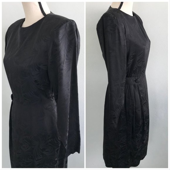 Vintage 80s Lauren Alexandra Silk Dress - Picture 2 of 8